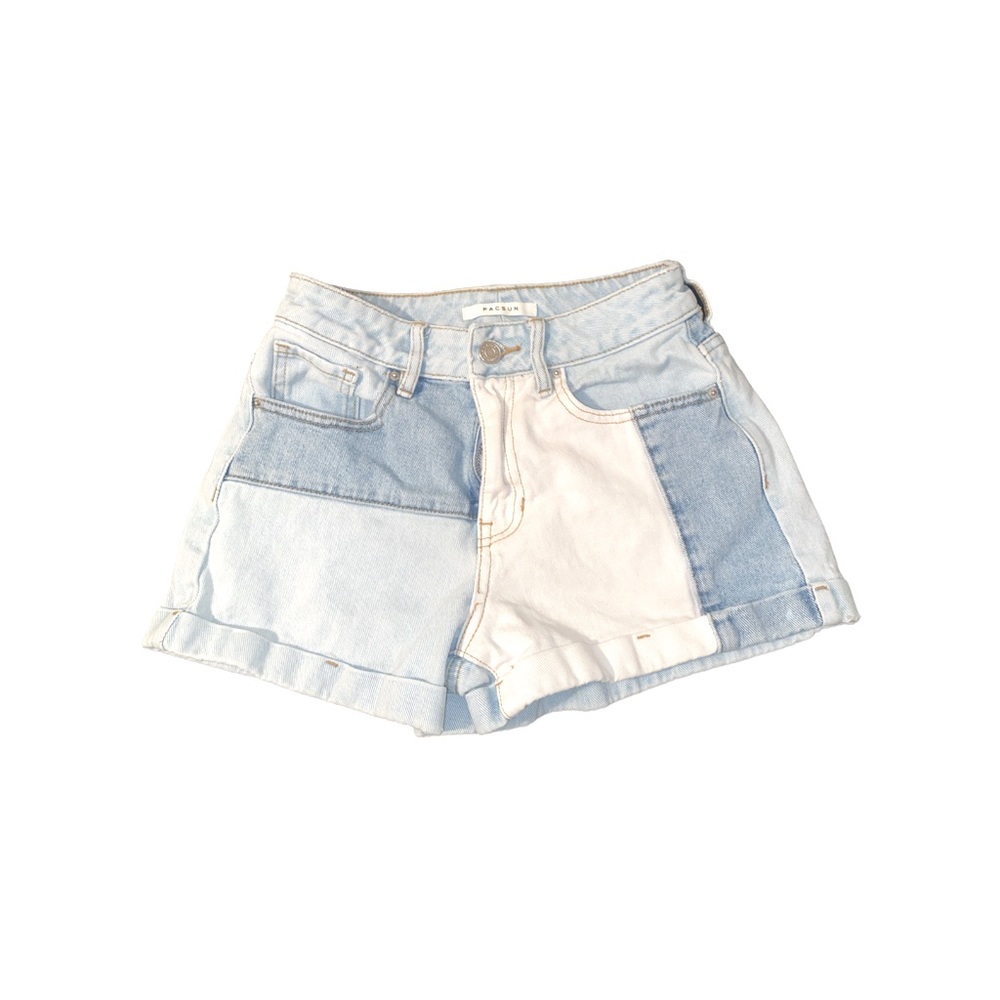 Pacsun shorts size small white blue jean